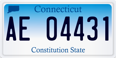 CT license plate AE04431