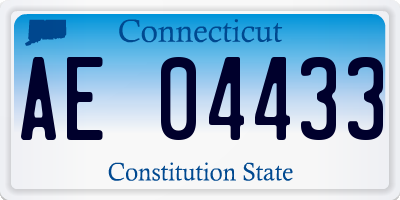 CT license plate AE04433