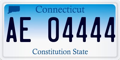 CT license plate AE04444