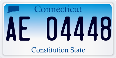 CT license plate AE04448