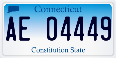 CT license plate AE04449