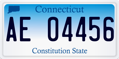CT license plate AE04456