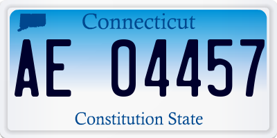 CT license plate AE04457