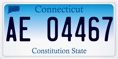 CT license plate AE04467