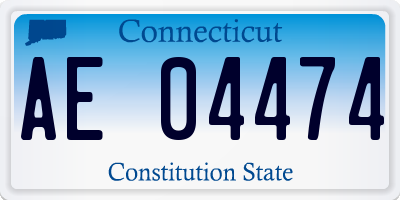 CT license plate AE04474