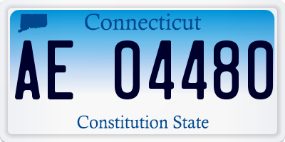 CT license plate AE04480