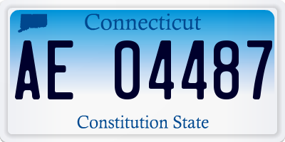 CT license plate AE04487