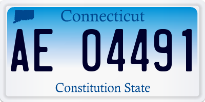 CT license plate AE04491