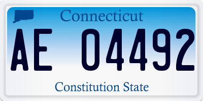 CT license plate AE04492