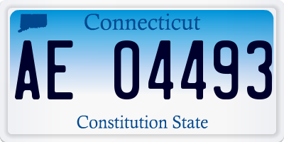 CT license plate AE04493