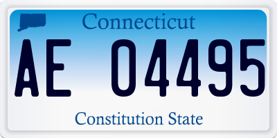 CT license plate AE04495