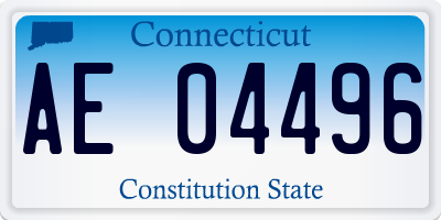 CT license plate AE04496