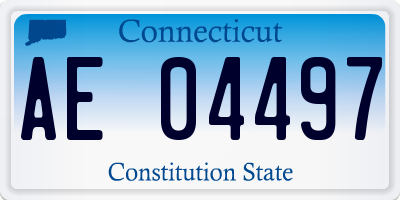 CT license plate AE04497