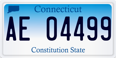CT license plate AE04499