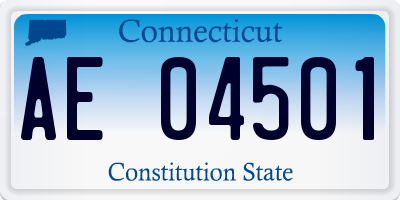 CT license plate AE04501