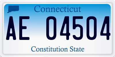 CT license plate AE04504