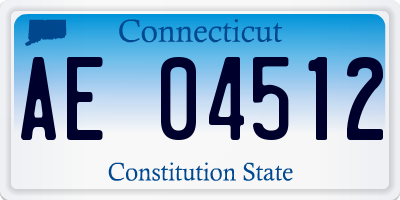 CT license plate AE04512