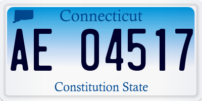 CT license plate AE04517