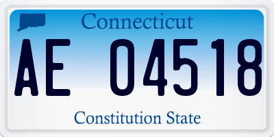 CT license plate AE04518