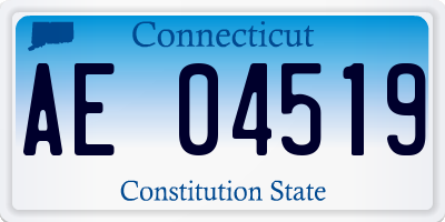 CT license plate AE04519