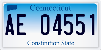 CT license plate AE04551