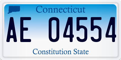 CT license plate AE04554