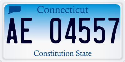 CT license plate AE04557