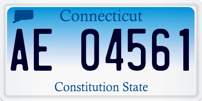 CT license plate AE04561