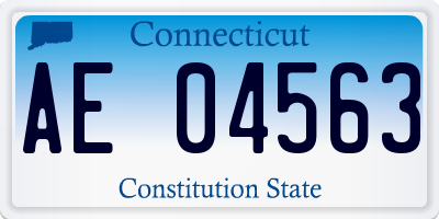 CT license plate AE04563
