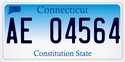 CT license plate AE04564