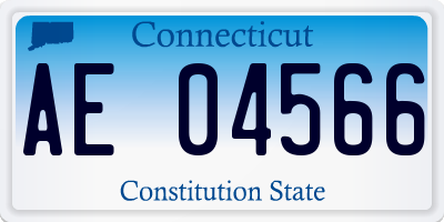 CT license plate AE04566