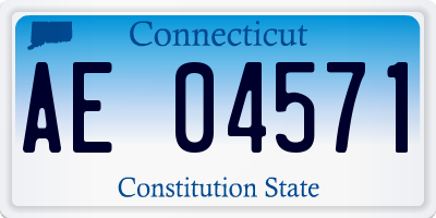 CT license plate AE04571