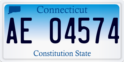 CT license plate AE04574