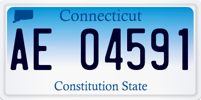 CT license plate AE04591