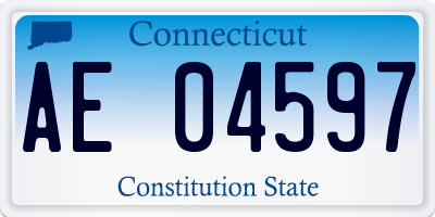 CT license plate AE04597