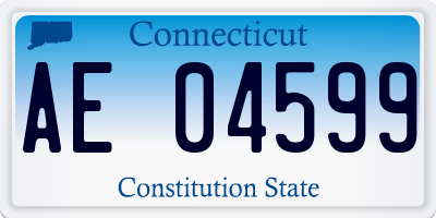 CT license plate AE04599