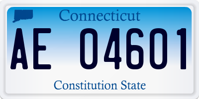 CT license plate AE04601