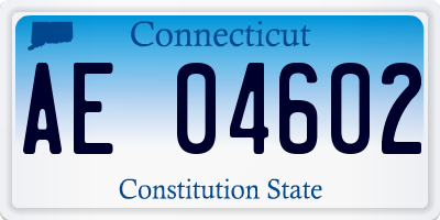 CT license plate AE04602