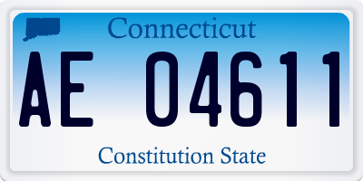 CT license plate AE04611