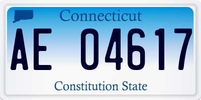 CT license plate AE04617