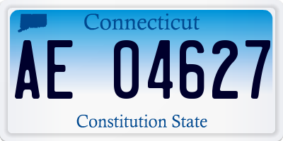 CT license plate AE04627
