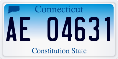 CT license plate AE04631