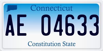 CT license plate AE04633