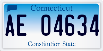 CT license plate AE04634