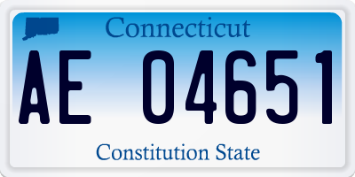 CT license plate AE04651