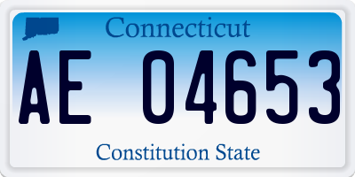 CT license plate AE04653