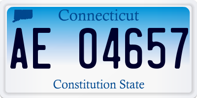CT license plate AE04657