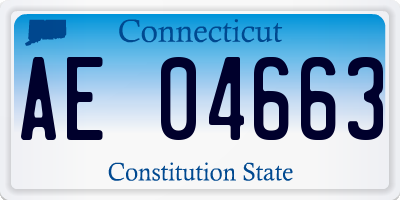 CT license plate AE04663