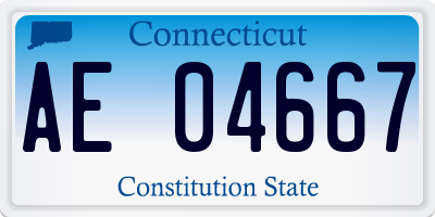 CT license plate AE04667