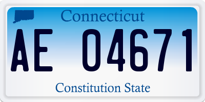 CT license plate AE04671